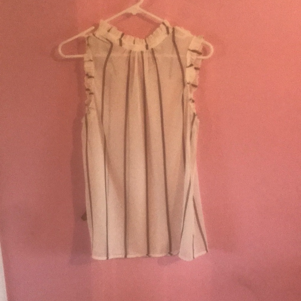 Striped sheer blouse